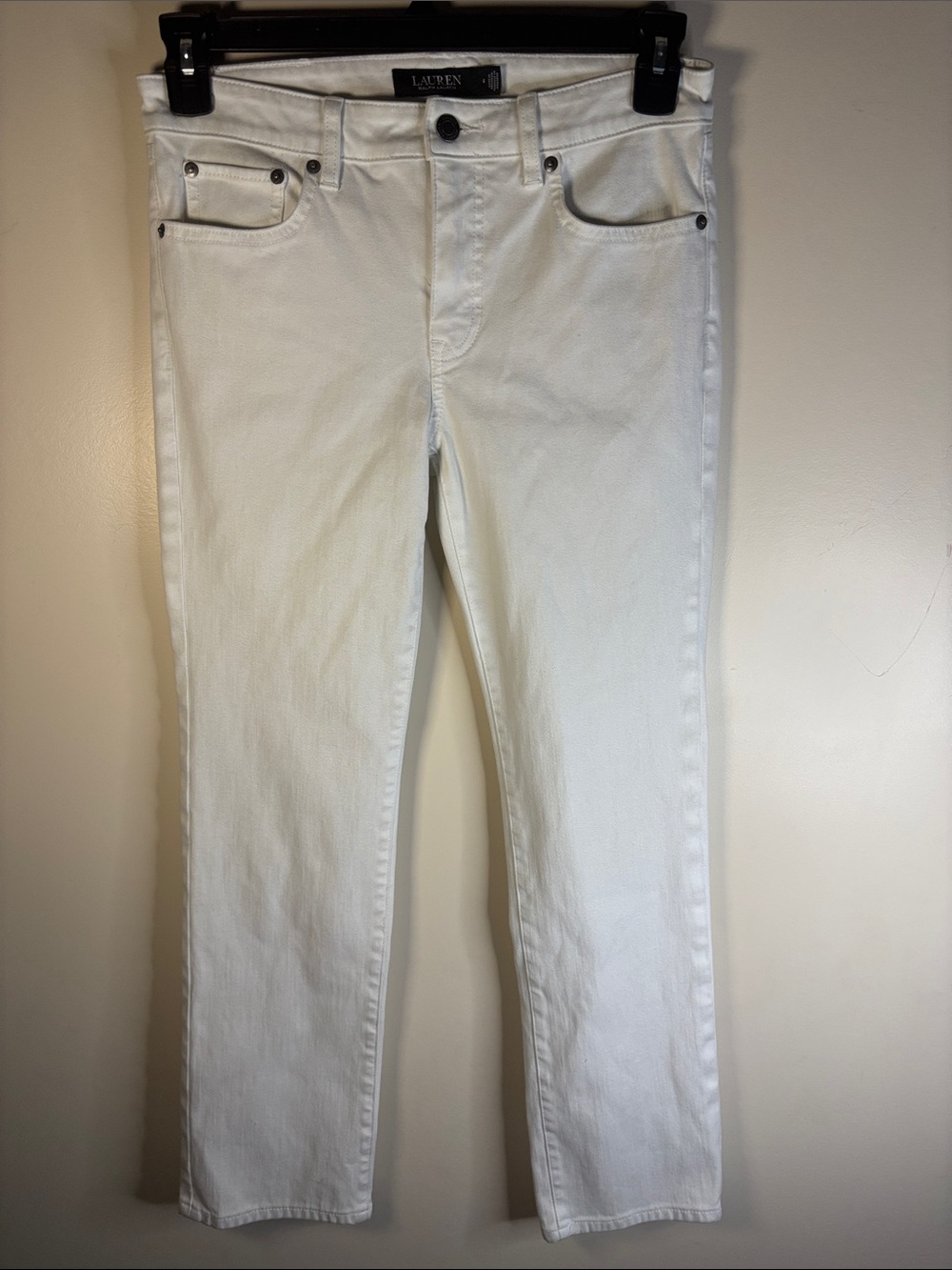 Ralph Lauren White Straight Leg Jeans